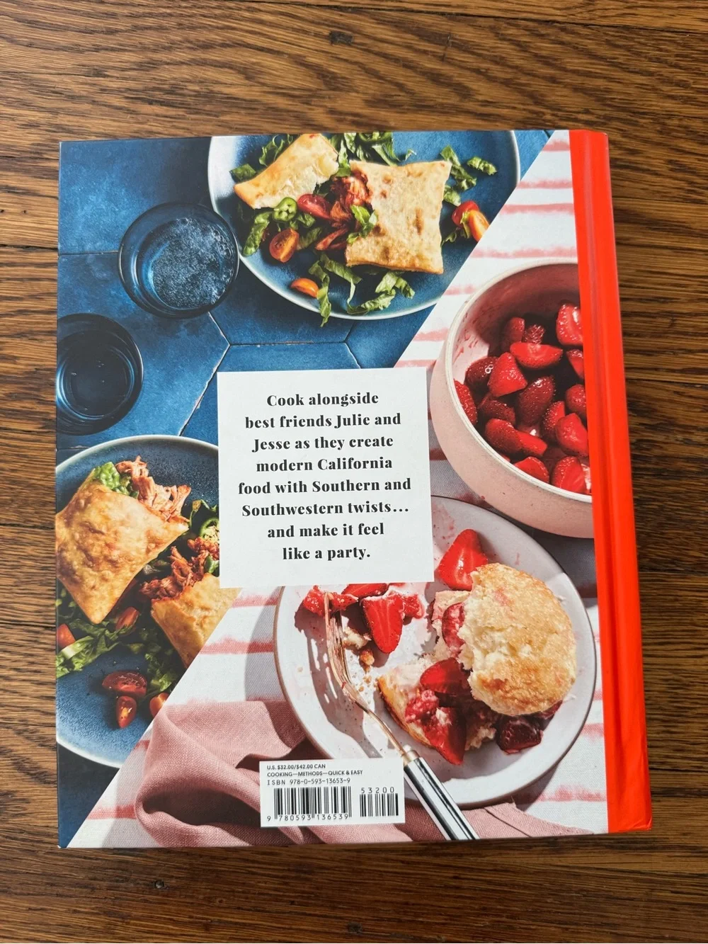 Food Between Friends Cookbook - White Cover with Red Spine